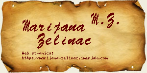 Marijana Zelinac vizit kartica